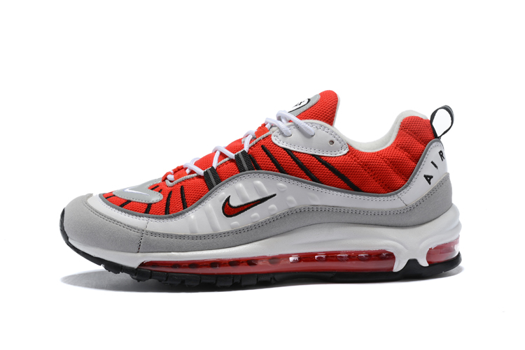 New Nike Air Max 98 Grey Red Black Shoes